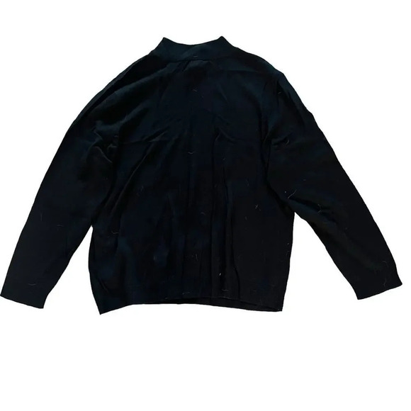 NWT Liz Claiborne Women’s‎ 3X Black Cotton Cashmere Mock Neck Sweater - Picture 6 of 6